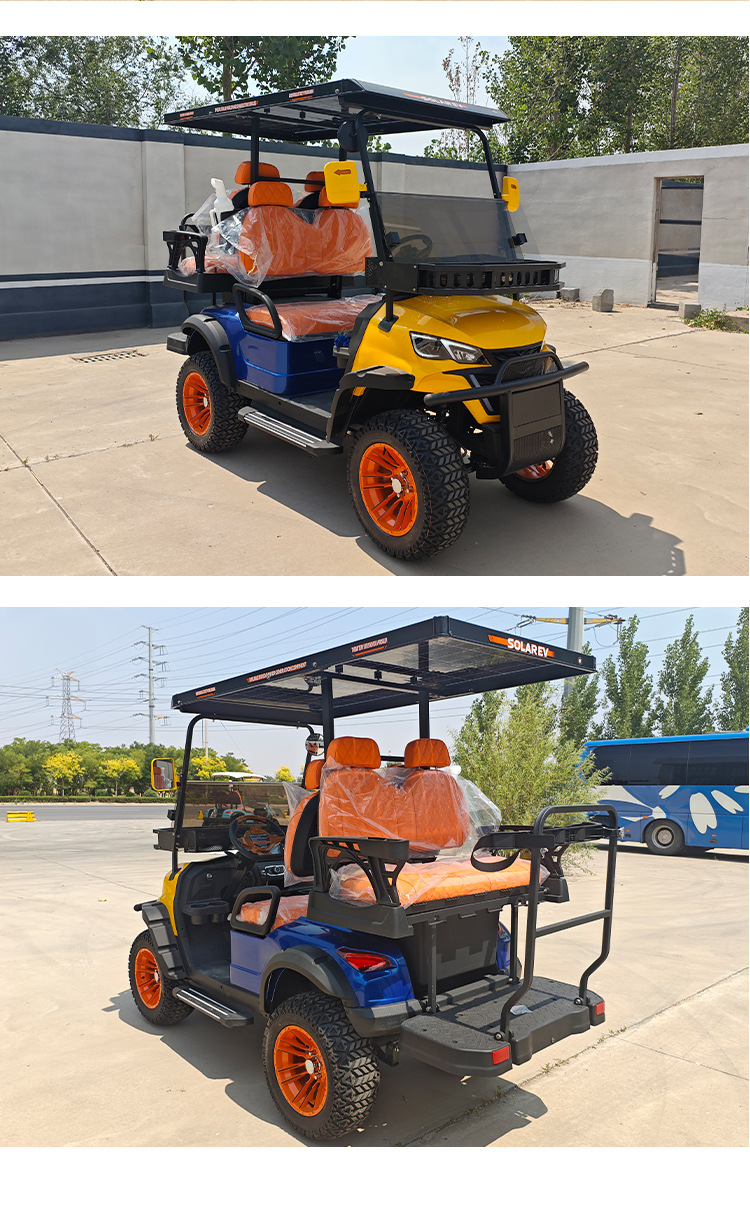 New 2-Row 4-Seat Electric Sightseeing Vehicle for Real Estate Viewing and Reception, Hotel Pick-Up, and Scenic Tour Electric Golf Cart