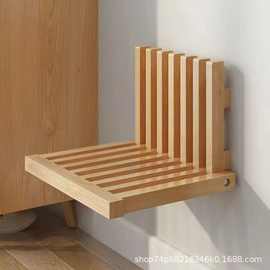入户门隐形折叠换鞋凳木制壁挂墙壁凳玄关隐形折叠椅家用