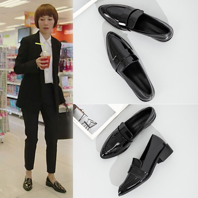 Genuine Leather Huizhou Women's Shoes, Women's Flats, 2026 Spring New Style, Black Casual Leather Shoes, Versatile Flat Loafers Genuine Leather Huizhou Women's Shoes, Women's Flats, 2026 Spring New Style, Black Casual Leather Shoes, Versatile Flat Loafers