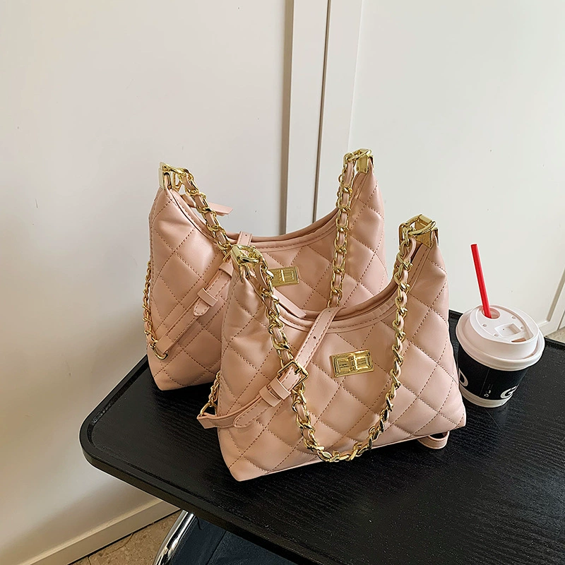 Цепочка, подмышечная сумка, сумка через плечо, односкатная сумка, стиль Chanel, западный стиль