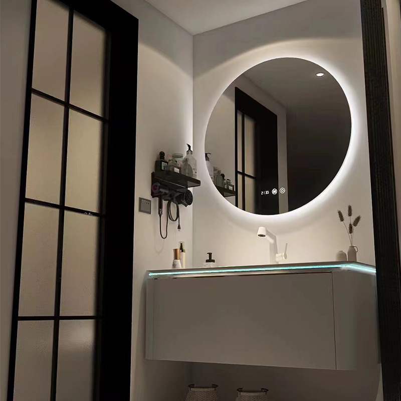 Espejo de baño redondo, espejo de baño de pared, espejo de baño redondo, espejo de baño inteligente, espejo de baño de pared