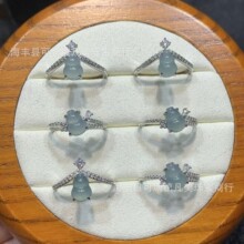 S925�y���Ȼ�{ˮ�����J��ָ ����ʽ���L�����OӋ�{��Ů��ָ�h
