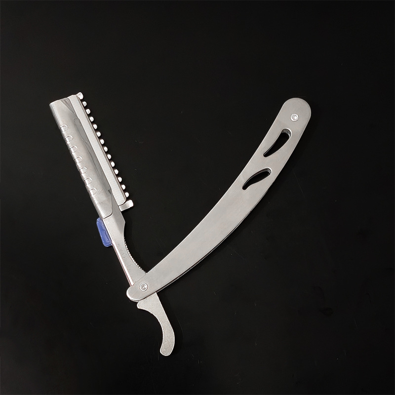 Rasoir manuel à l'ancienne en acier inoxydable, couteau de barbier, pour la mise en forme des sourcils, vente en gros_voghion.com
