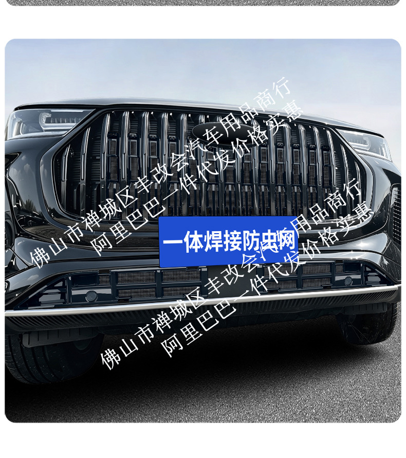 Suitable for Chery Tiggo 7, this is a set of special decorative trim pieces for the front grille, designed for use as a car insect screen