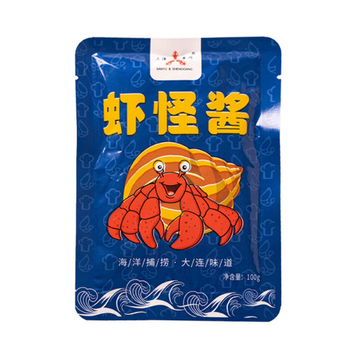 Dalian Ready-to-Eat Cooked Shrimp Gourmet Sauce 100g Bagged Noodle & Rice Seafood Condiment Specialty Cooked Shrimp Gourmet Sauce Dropshipping
