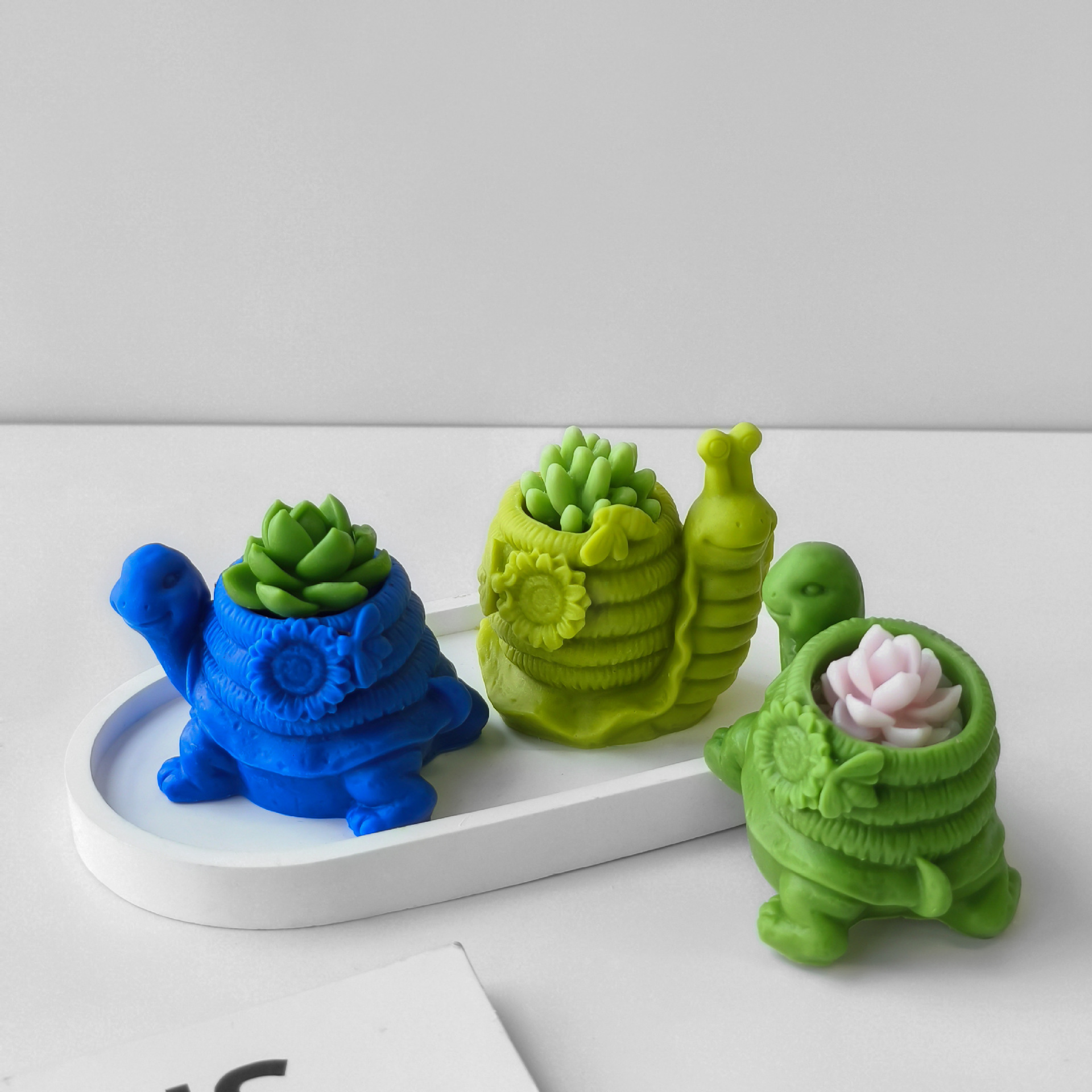 Jiahui-mei corbanos de bueyes maceta molde de silicona diy decoración yeso ornamentos abrasivos