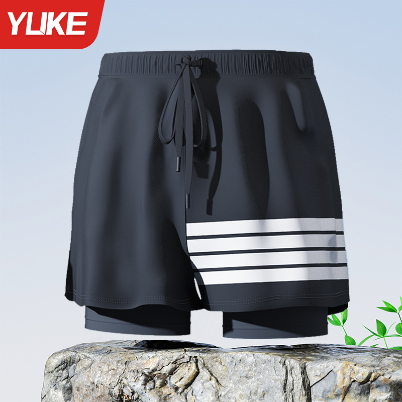 더블 레이어 흰색 줄무늬