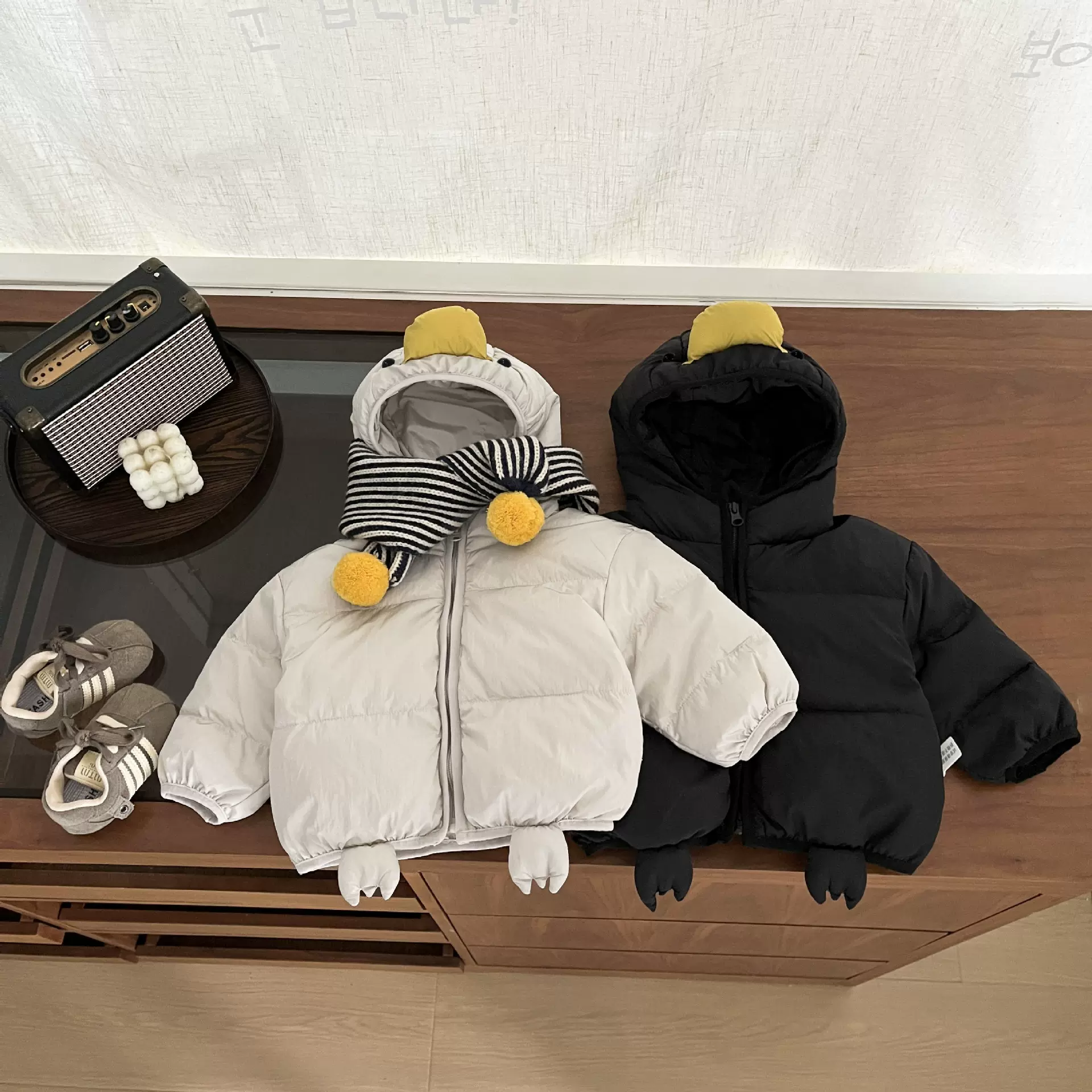 韩版儿童羽绒服冬季加厚衣服新款男女宝宝可爱卡通白鸭绒保暖外套