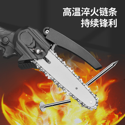 4-inch/6-inch lithium battery chainsaw electric chainsaw woodworking wireless one-handed saw logging saw small rechargeable electric chainsaw