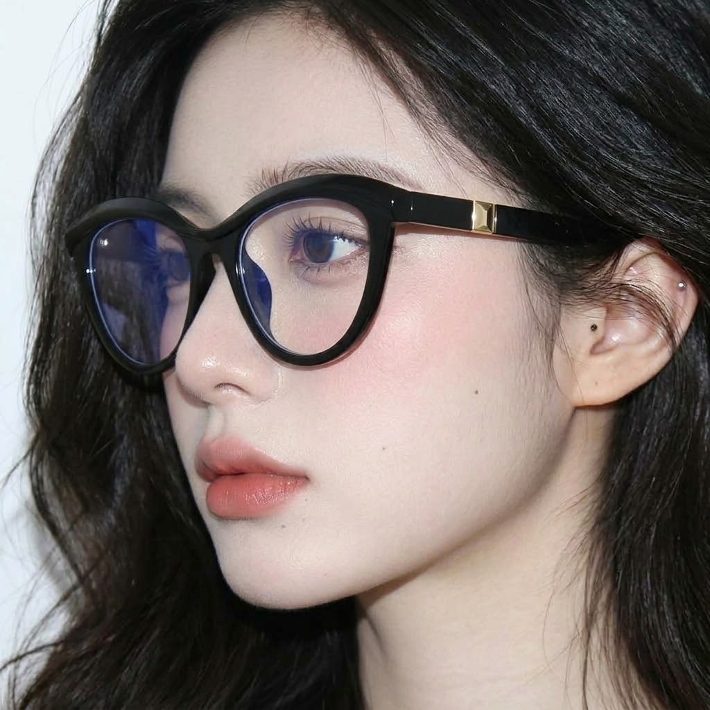 Anti-Blue Light Flat Glasses 2026 New Model Cross-Border Trade Eyewear for Men and Women European and American Trendy Large Frame Browline Glasses Frame