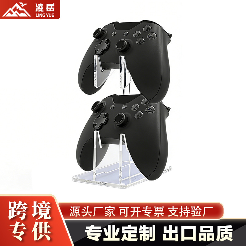 Transparente PS4 acrílico universal GamePad soporte de escritorio creativo de almacenamiento doble ASA soporte de exhibición