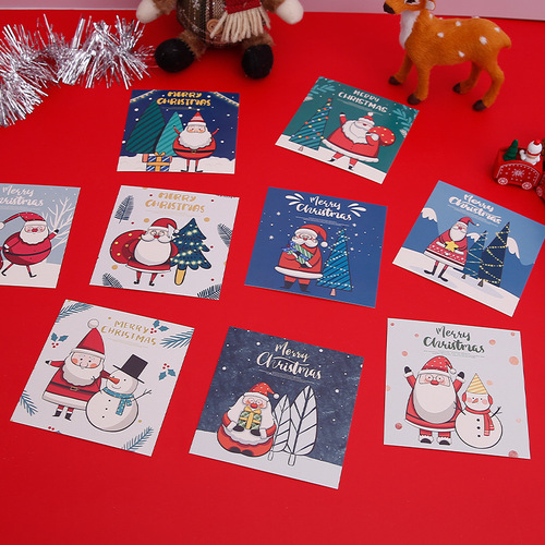 Amazon 30-piece Christmas Greeting Cards Cartoon Santa Claus Snowman Wishes Message Xiao Ming Postcards