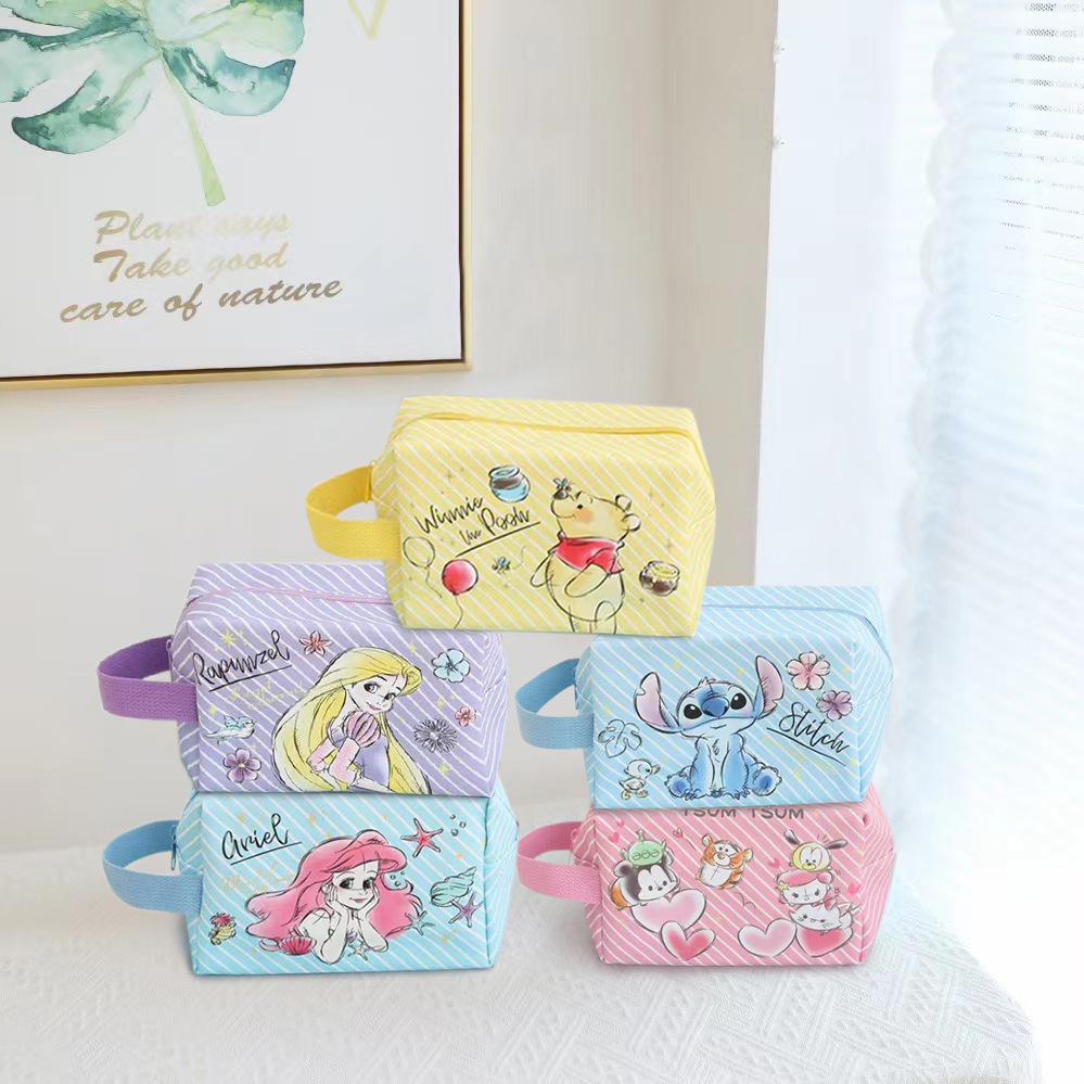 Cartoon polyurethane waterproof cosmetic bag