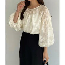 外单外贸韩国日本乐天春夏秋防晒衫空调衫小衫镂空宽松显蕾丝上衣