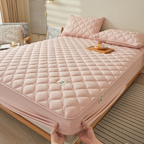 A-class soybean fiber interlaced cotton mattress topper single piece memory foam anti-slip mattress protector cover full set dustproof