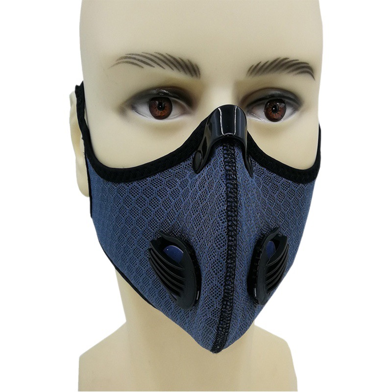 Black Outdoor Sports Cycling Mask Kn95 Activated Carbon Filter Odor-Proof Dust-Proof Anti-Smog Protective Mask