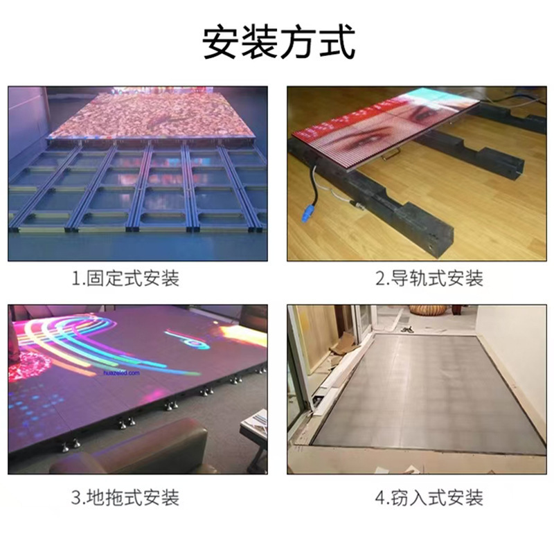 ステージ LED 床タイル スクリーン P3.91 ヒューマン インタラクティブ ステージ センシング フロア スクリーン p4.81 衝突防止床タイル ディスプレイ|undefined