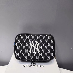 韓国mlb新しいレトロフルプリントカメラバッグシングルショルダークロスボディカップルバッグNYファッションポータブル小さな正方形バッグ
