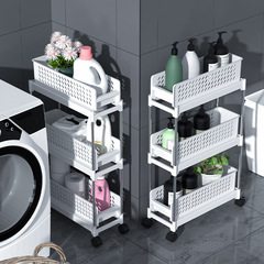 夾縫廚房置物架臥室床頭儲物可移動多層落地浴室衛生間儲物收納架