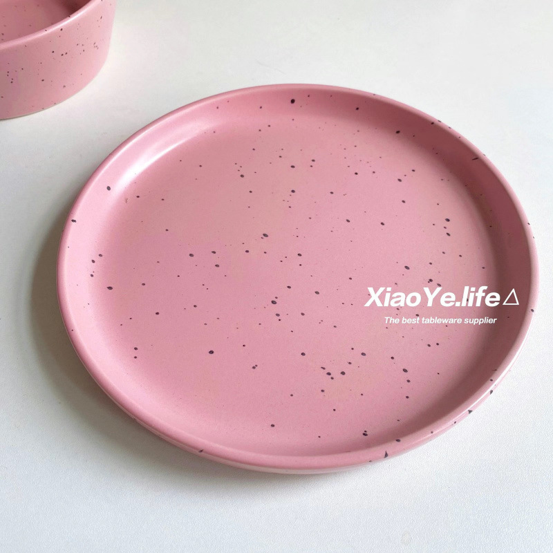 8inch 핑크 스플래시 잉크 팬