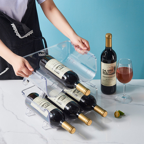 Acrylic wine rack wine storage rack simple home beer partition beverage bottle refrigerator wine cellar storage