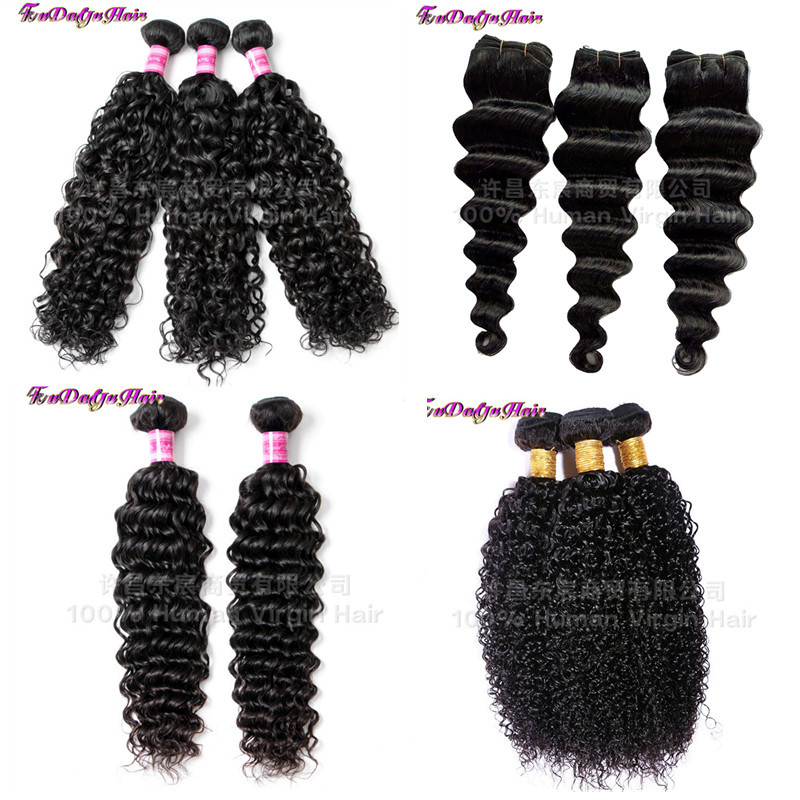 6A cortina curly.deep. Profundamente suelta. Cabello humano, cabello largo