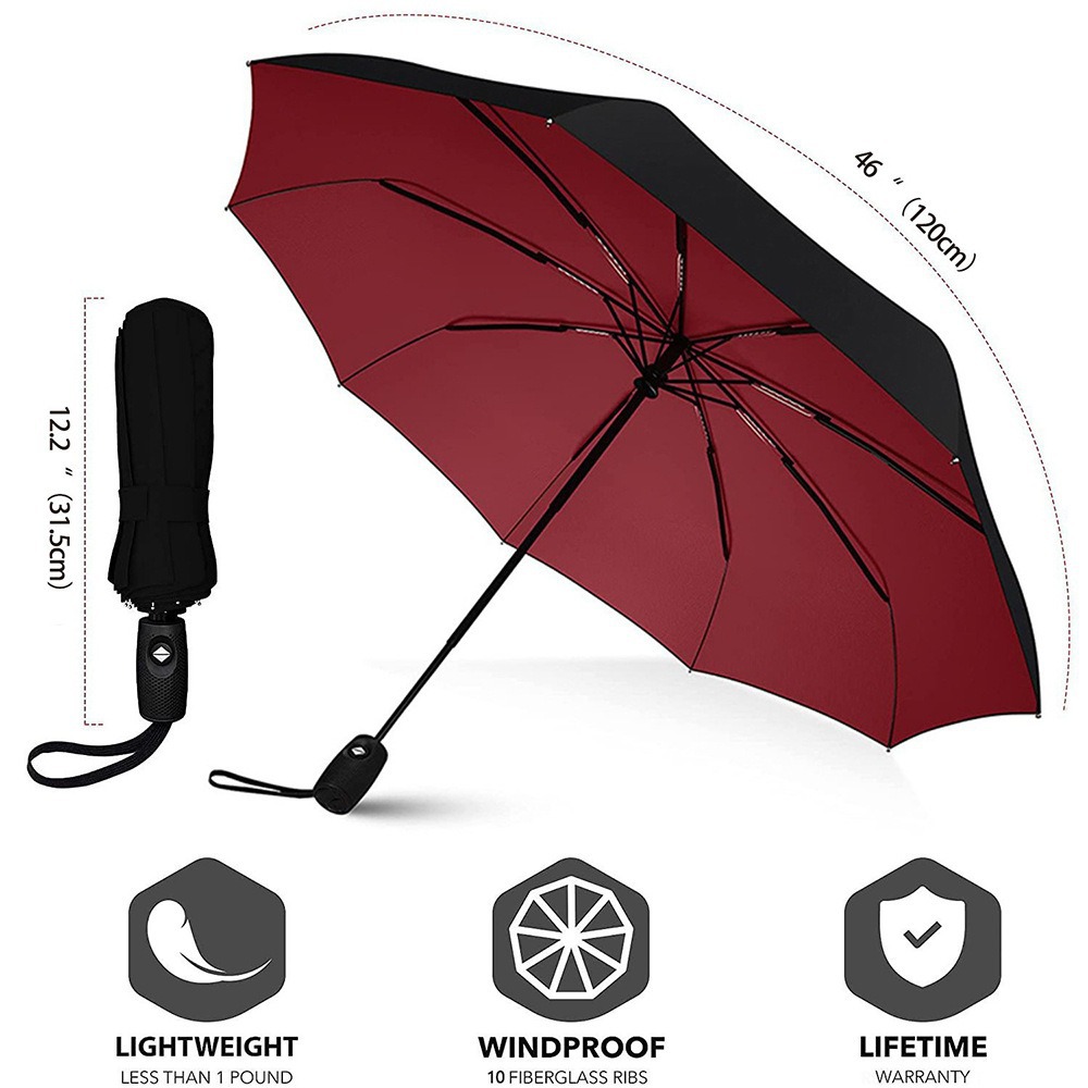 2024 Venta caliente Amazon popular doble plegable paraguas Publicidad automática tres plegable paraguas doble 10 hueso 3 veces