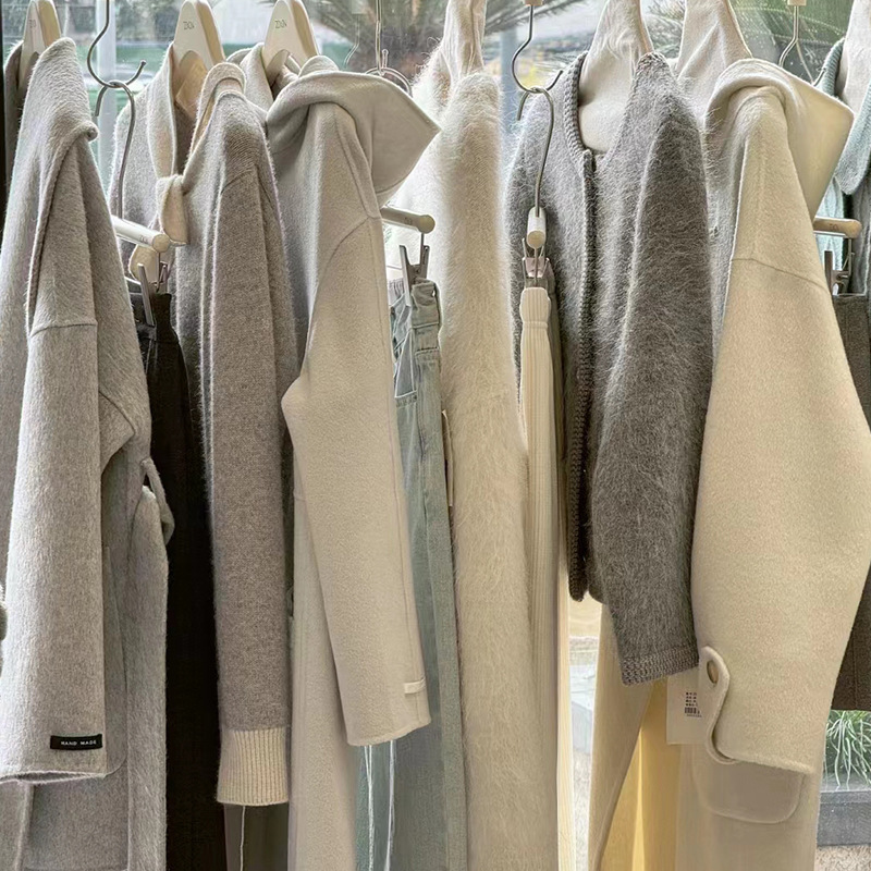 Shenzhen Nanyou Korean Style Winter New Double-Sided Cashmere Coat Design Niche Woolen Coat Women's Wholesale