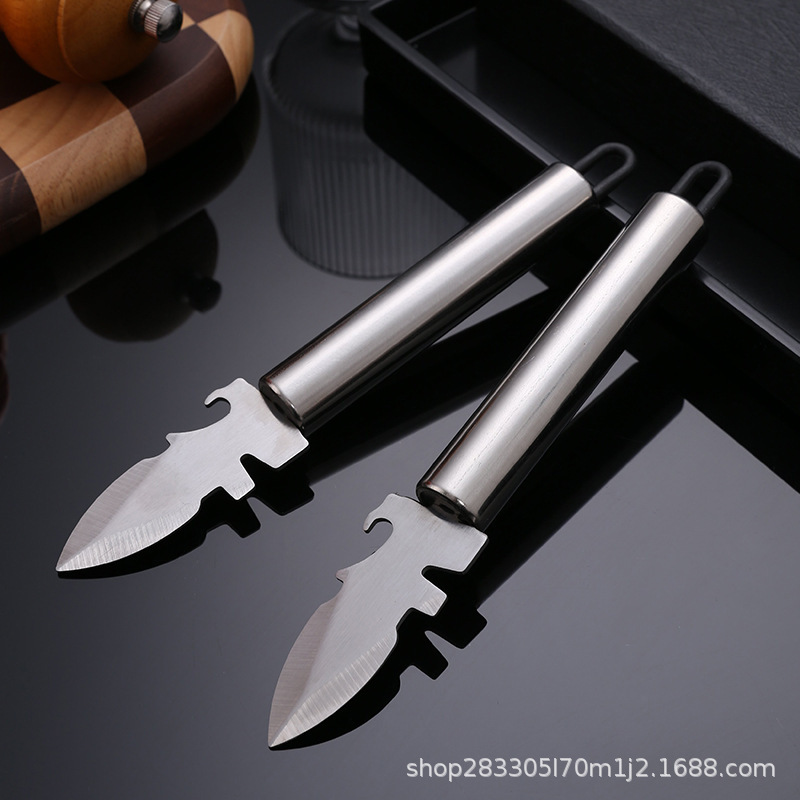 Cuchillo de ostras, cuchillo de ostras, artefacto de ostras, conchas de acero inoxidable, cuchillo especial para abrir viejas, cerveza.