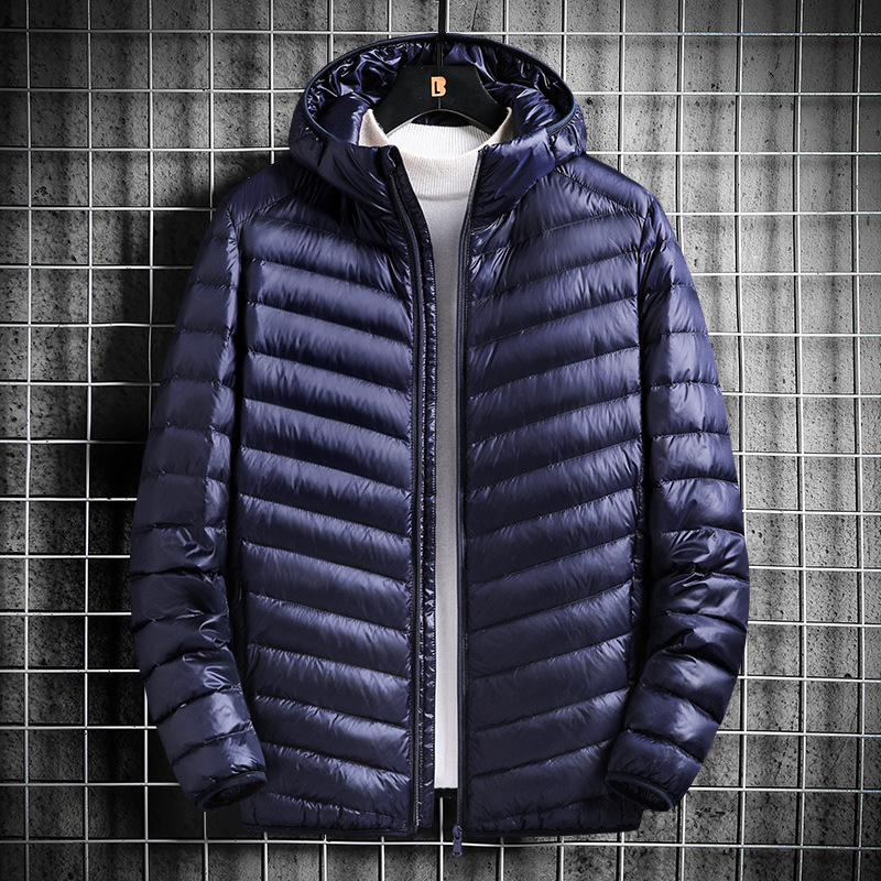Chaqueta ligera de alto grado para hombres Otoño e Invierno Nuevo 90 pato blanco abajo chaqueta caliente moda casual todo a juego superior