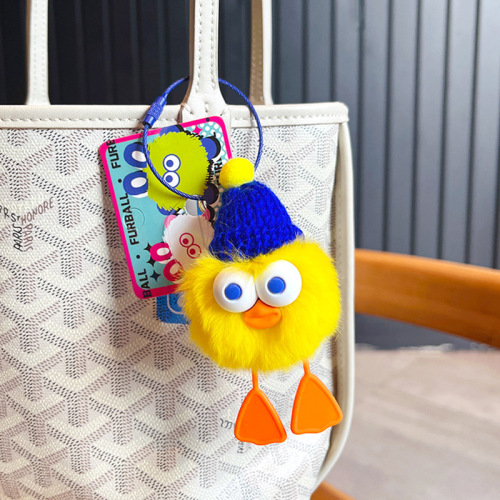 Yali small and large briquettes keychain personalized fashionable girls bag pendant multifunctional mobile phone pendant keychain