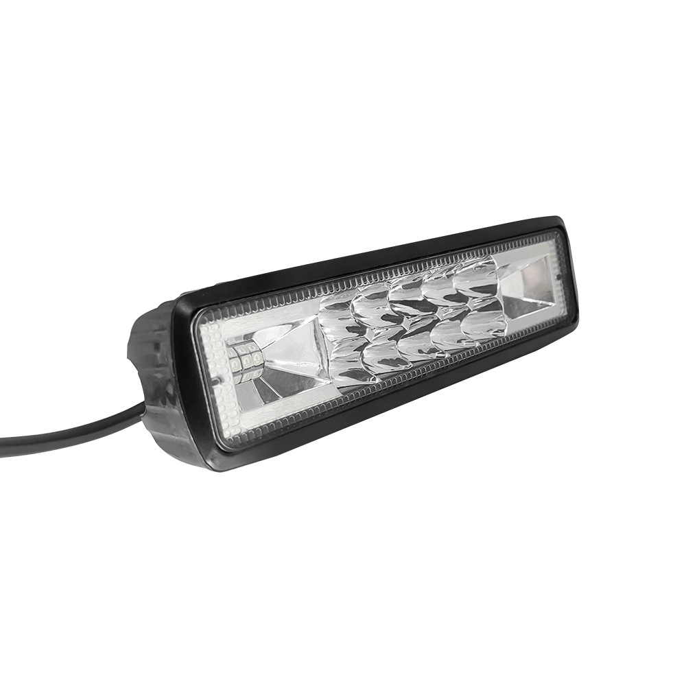 Nuevo coche LED de una línea 18W luz de trabajo rojo y azul de dos colores LED luz de trabajo de dos colores luz del coche