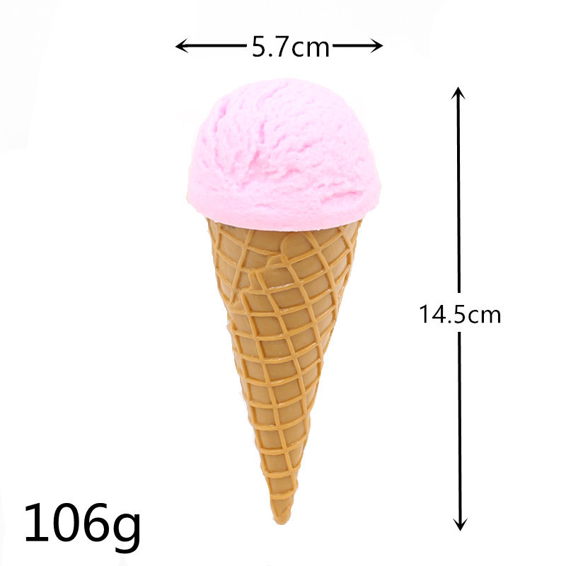 PVC simulación bebida fría modelo de helado crujiente punta huevo titular cono postre falso helado postre accesorios de decoración
