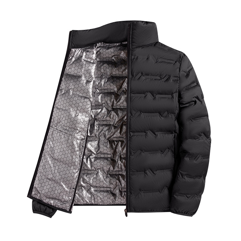 Transfronterizos de tamaño grande chaqueta de plumón ligera para hombres nuevo otoño invierno chaqueta de grafeno de cuello blanco chaqueta casual para hombres