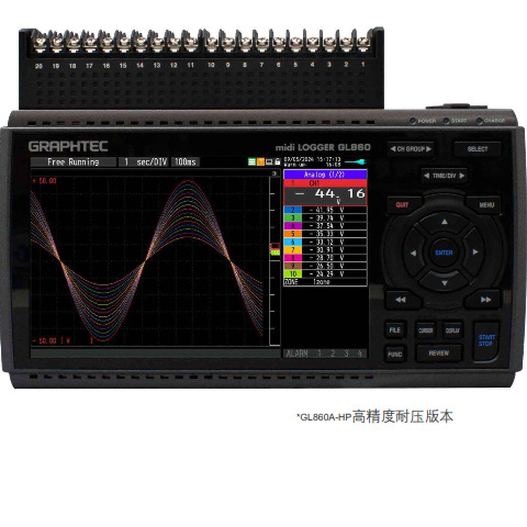 日本GRAPHTEC图技B-566扩展端子台GL860记录仪代替GL840