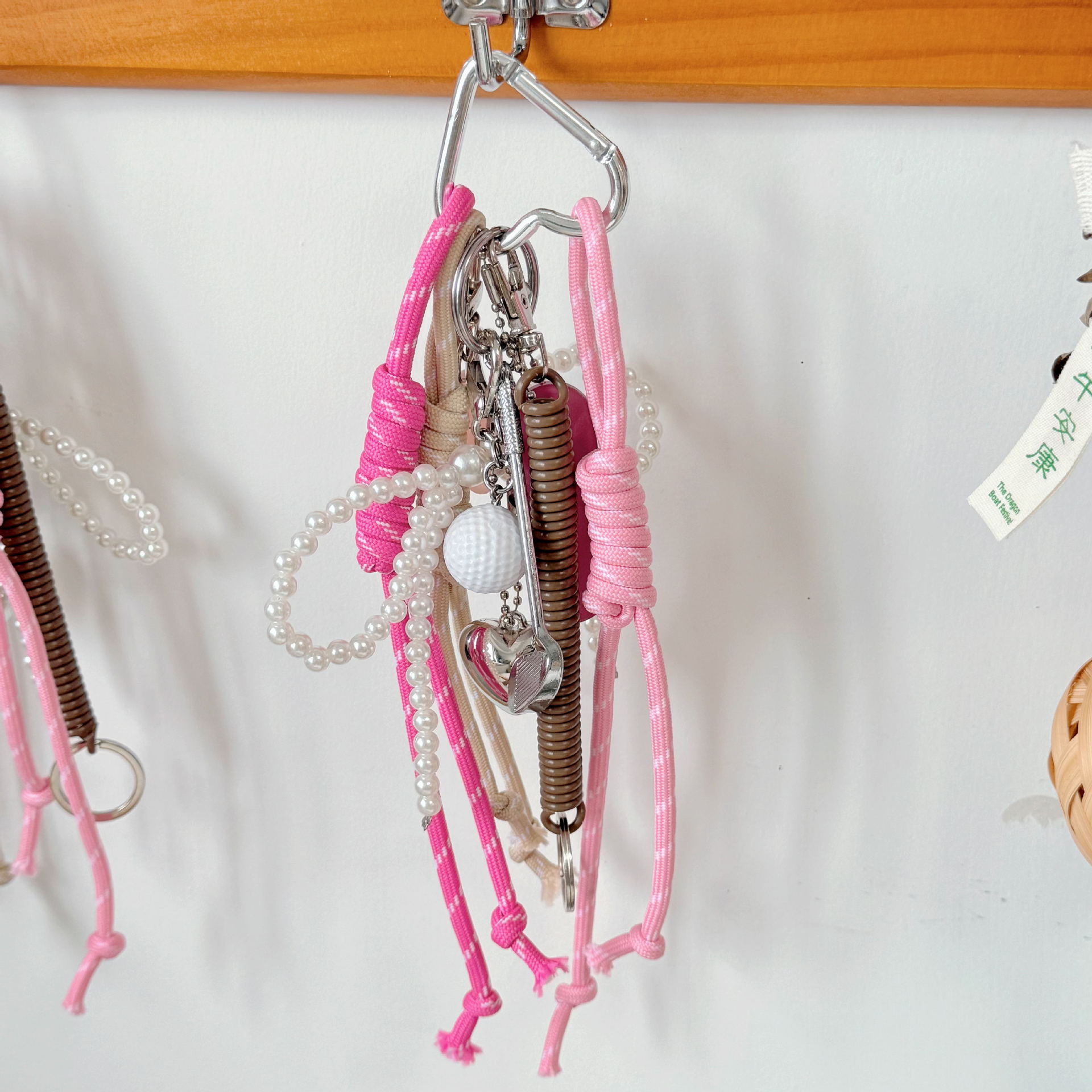 Pink miu style golf pendant