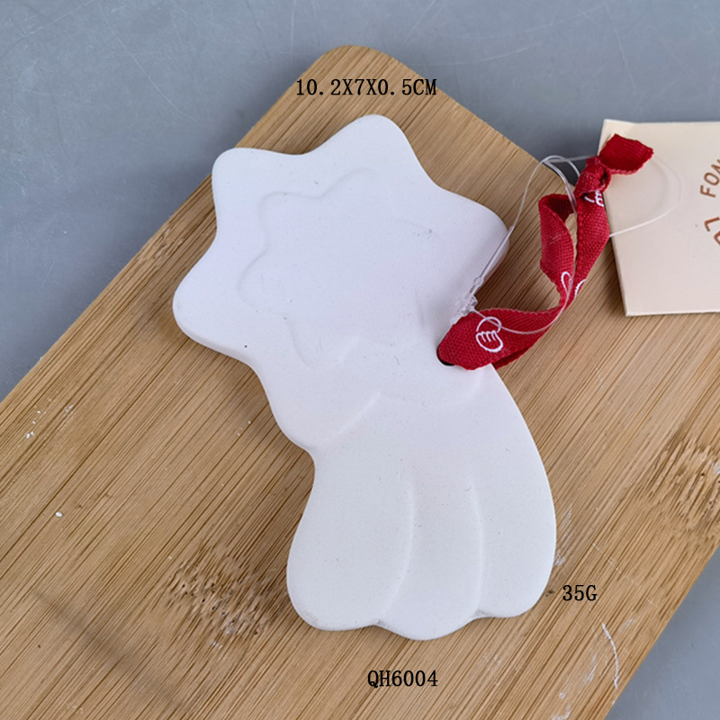 Colgantes de Cerámica en Blanco para Navidad Pintura DIY