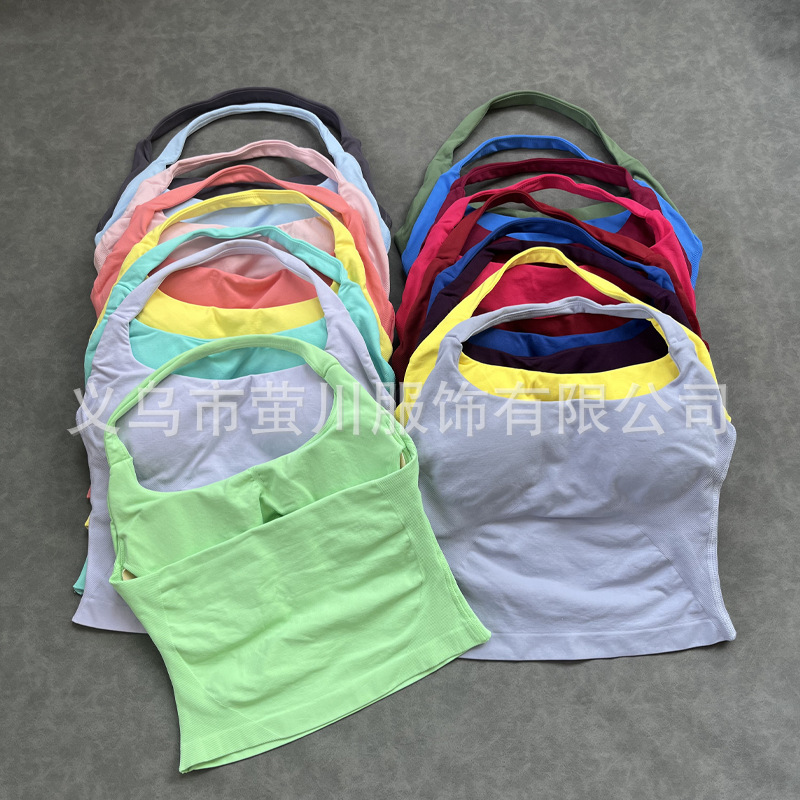 Transfronterizos Europa y América DF mujeres sin pantalones cuello largo chaleco de acondicionamiento físico hermosa espalda cuerpo de forma anti-descalzo mujeres