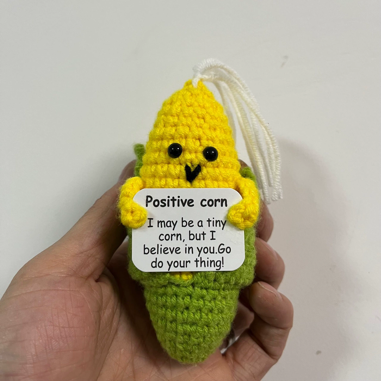 Креативная ручная вязание крючком положительной энергии картофеля шерстяная кукуруза игрушка вязаная мультяшная кукла карточка эмодельный пакет
