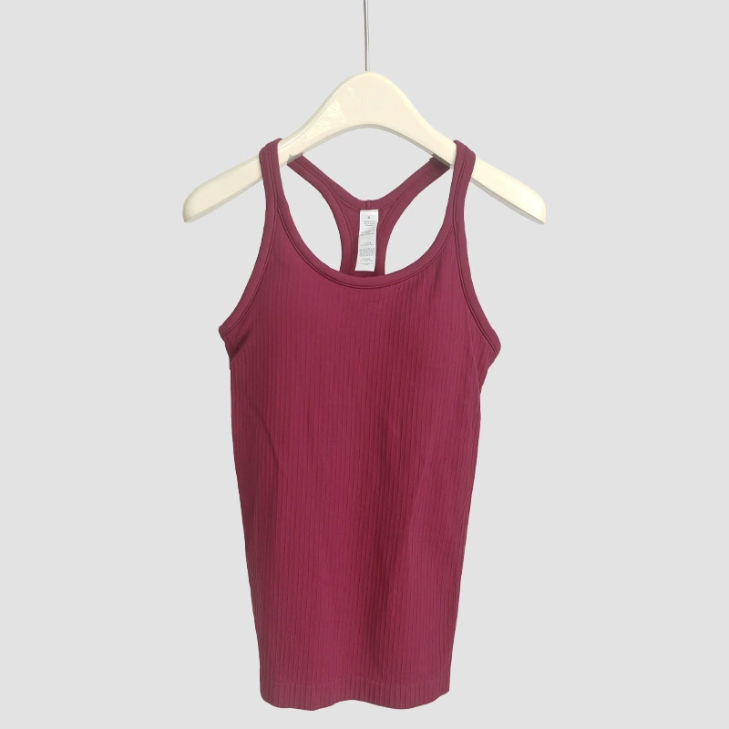 Long Yoga Vest (Women's) Breathable Detachable Sports Top with Removable Cups, 2–8 Sizes