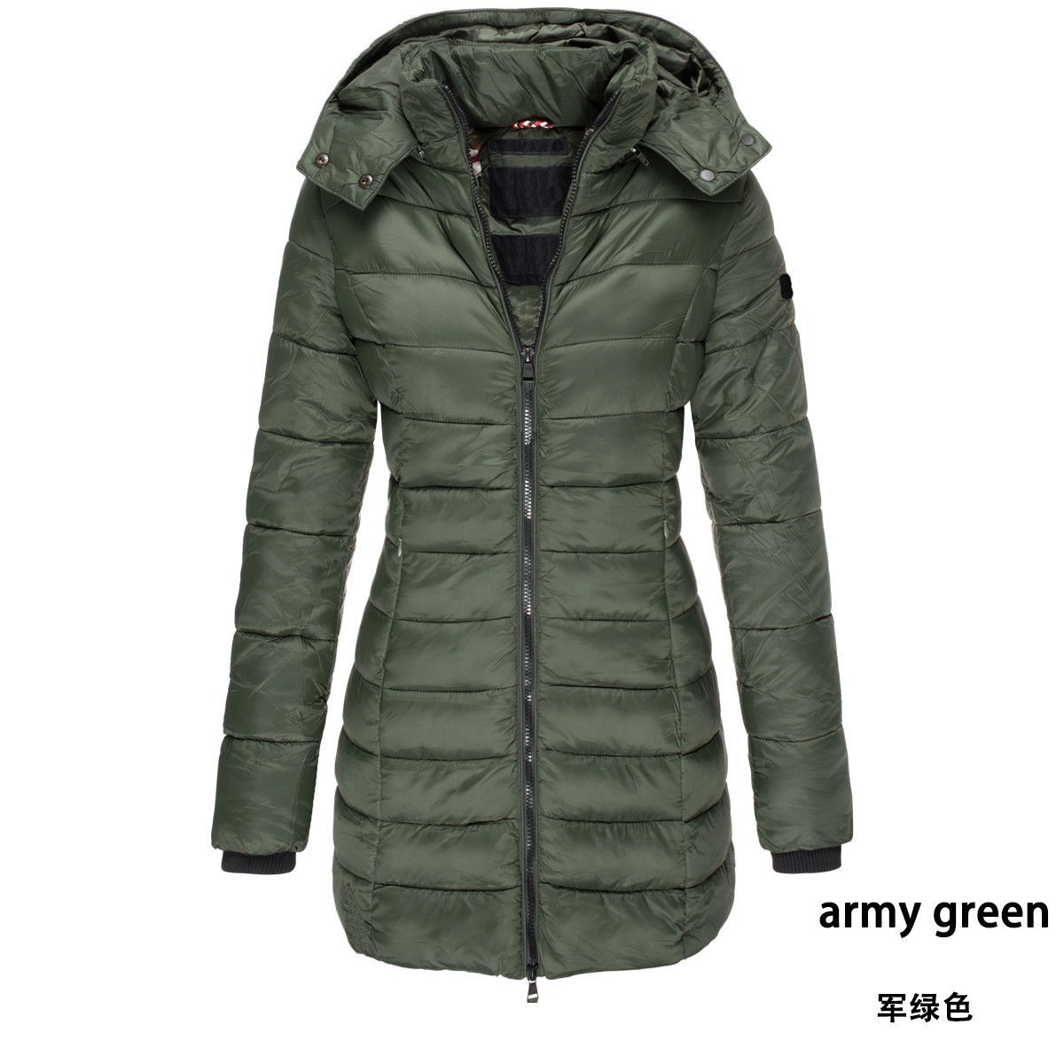 Nuevo estilo coreano de invierno nuevo abrigo de algodón acolchado para mujer Chaqueta acolchada de algodón de ajuste delgado de longitud media para mujer chaqueta acolchada de algodón con acolchado cálido W172