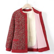 老年人女冬装驼绒棉袄短款奶奶装老太太加厚加绒棉衣妈妈开衫棉服