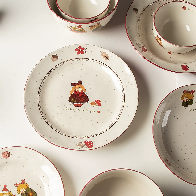 Set for home use, ceramic creative tableware, internet celebrity