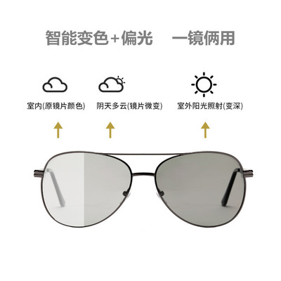 Photoreceptor Polarized Discoloration Sunglasses man drive a car Use Sunglasses ultraviolet-proof Radiation Yurt