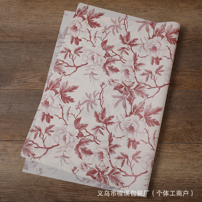 新品レトロシャクヤクお花ギフトシドニー紙インスタ風オリジナル高級包装紙アクセサリー生花ラッピング材料|undefined