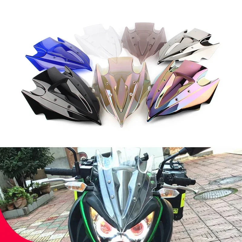 Suitable for Kawasaki Z250 Z300 2013-2018 Motorcycle Modified Front Windshield Front Windshield
