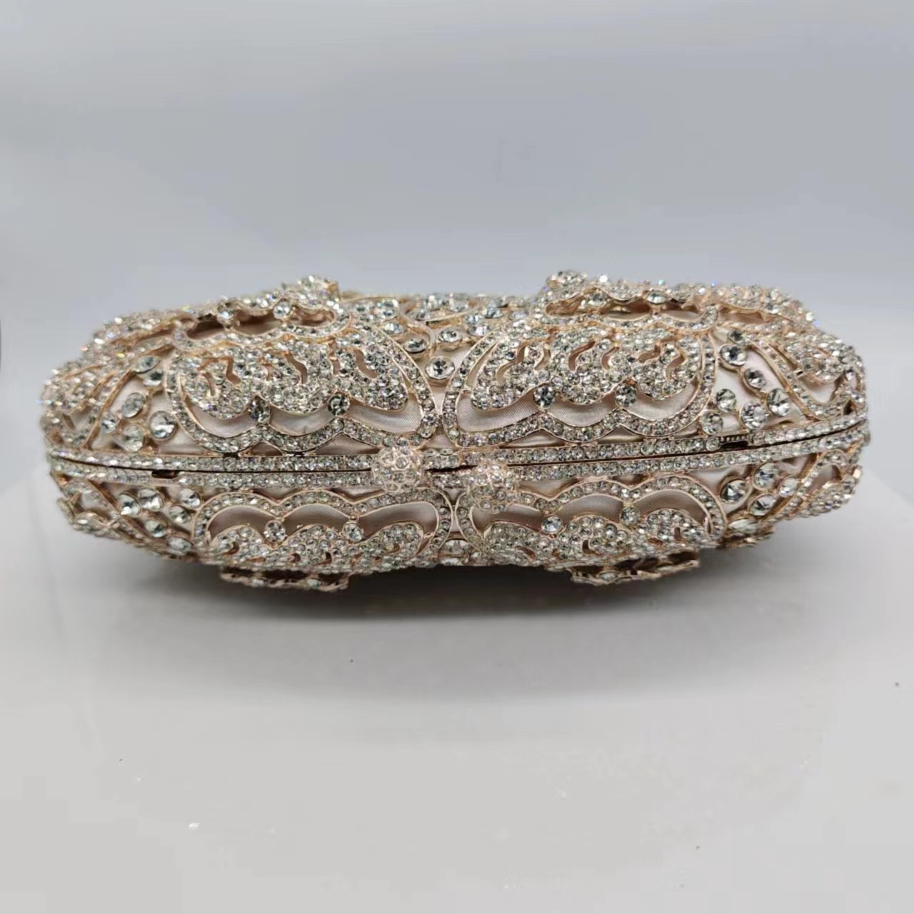 Túi clutch nữ đính kim cương hình bướm dự tiệc cao cấp — Màu vàng, Vàng hồng, Cá tính đặt làm chi tiết 4