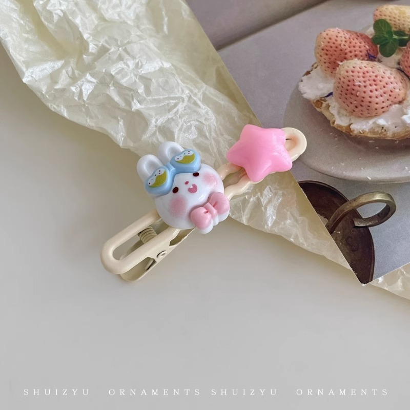 Horquilla de dopamina rosa y2k accesorios de horquilla redonda de mujer sin costuras lindo clip lateral pequeño nuevo clip de flequillo mujer