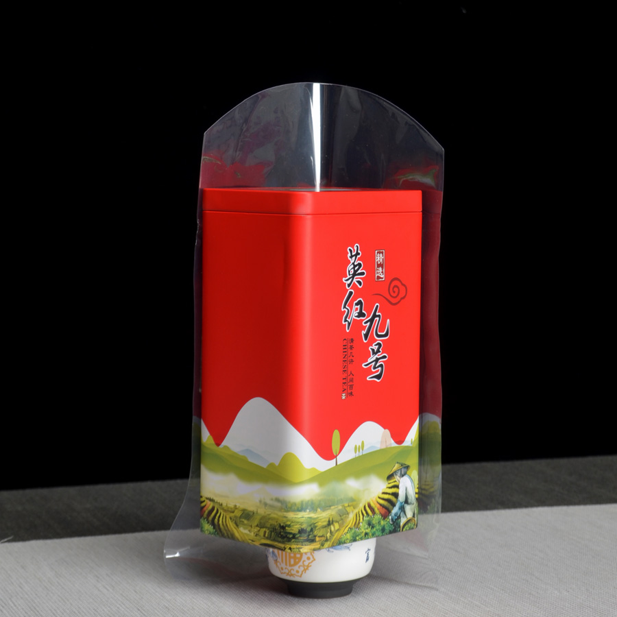lata de té película retráctil de calor caja de regalo de alimentos película retráctil de PVC transparente