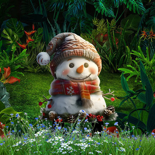 Cross-border Christmas Snowman Acrylic Flower Pot Brand Garden Stake Home Courtyard Garden Decorative Floor Insert
